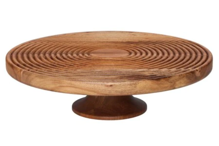 MAKU Акациева оребрена поставка за торта / сладкиш - Ø 30 см.